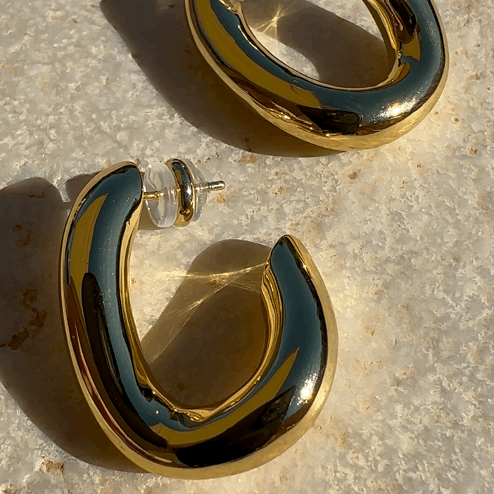 GIGI - Vergoldete Creolen mit modernem Twist - Filippa Firenze