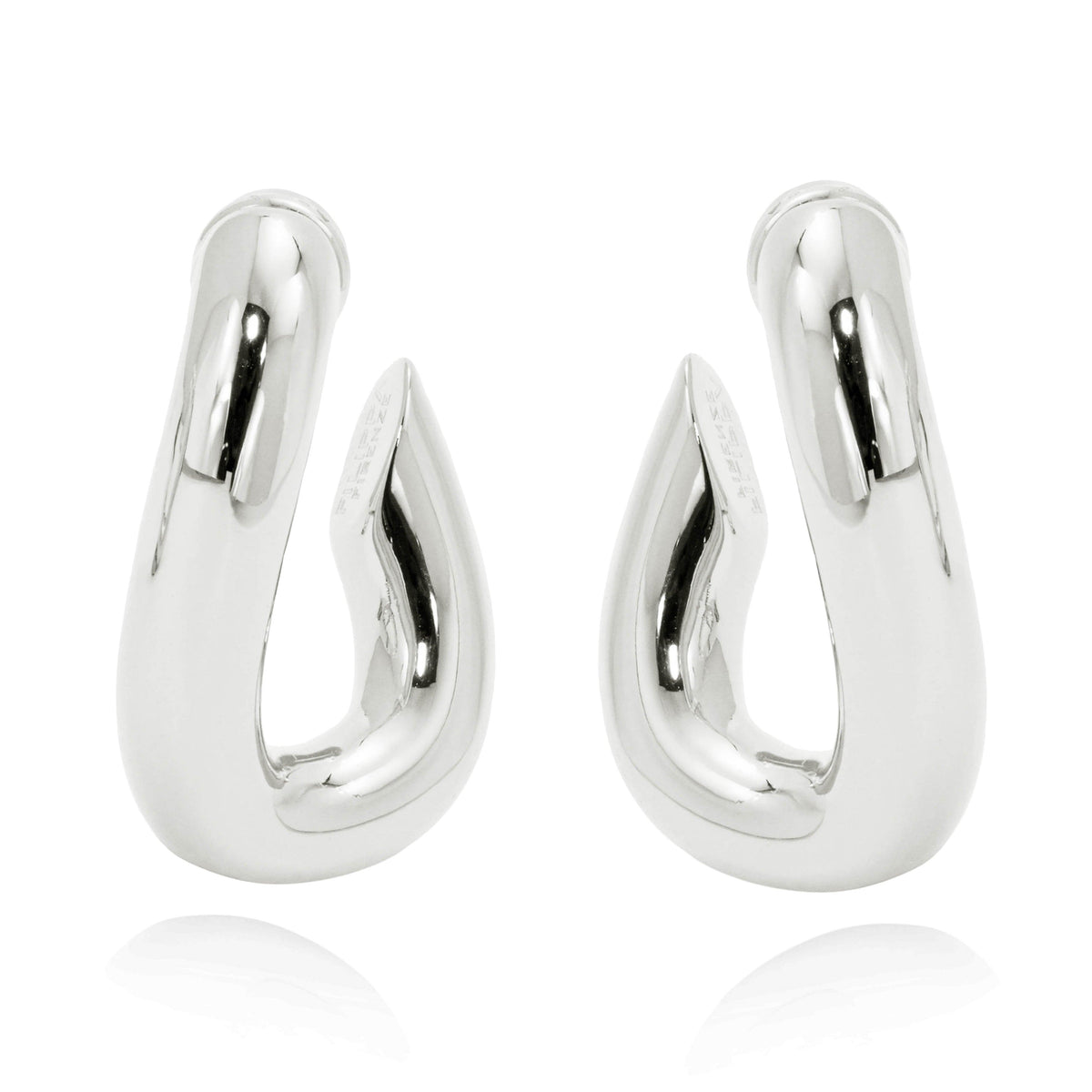 GIGI - Versilberte Creolen mit modernem Twist - Filippa Firenze