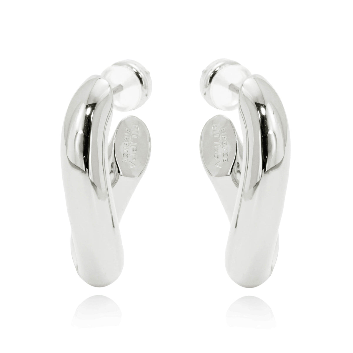 GIGI - Versilberte Creolen mit modernem Twist - Filippa Firenze