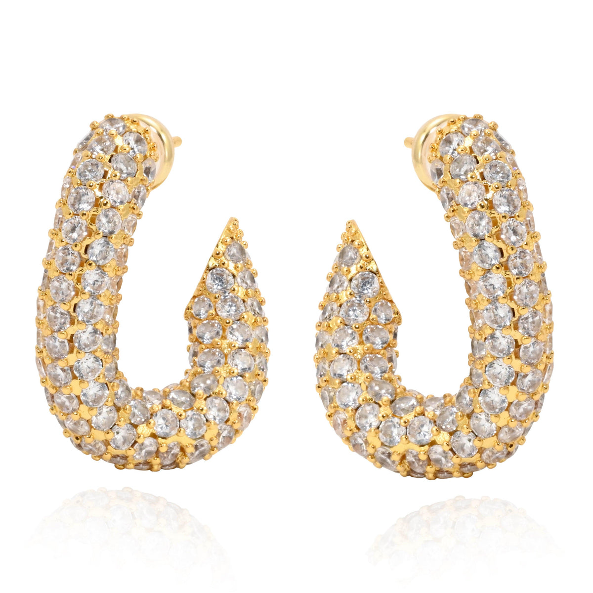 Sparkling GIGI - Edel vergoldete Kristall Creolen mit Twist - Filippa Firenze