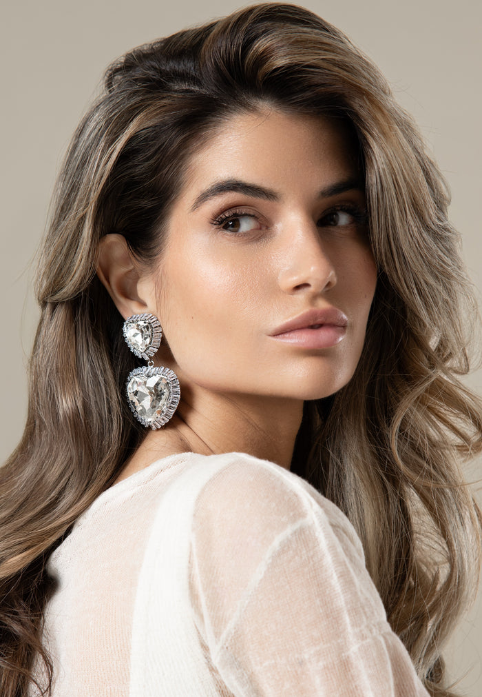 “Amore per sempre” - Sparkling statement ear clips with crystals
