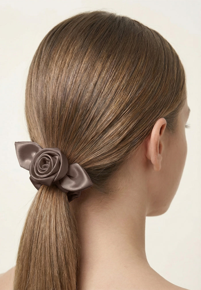 Fiorina - Satin Rosen-Scrunchie in trendy Taupe