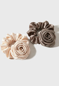 Fiorina - Satin Rosen-Scrunchie in zartem Rosa