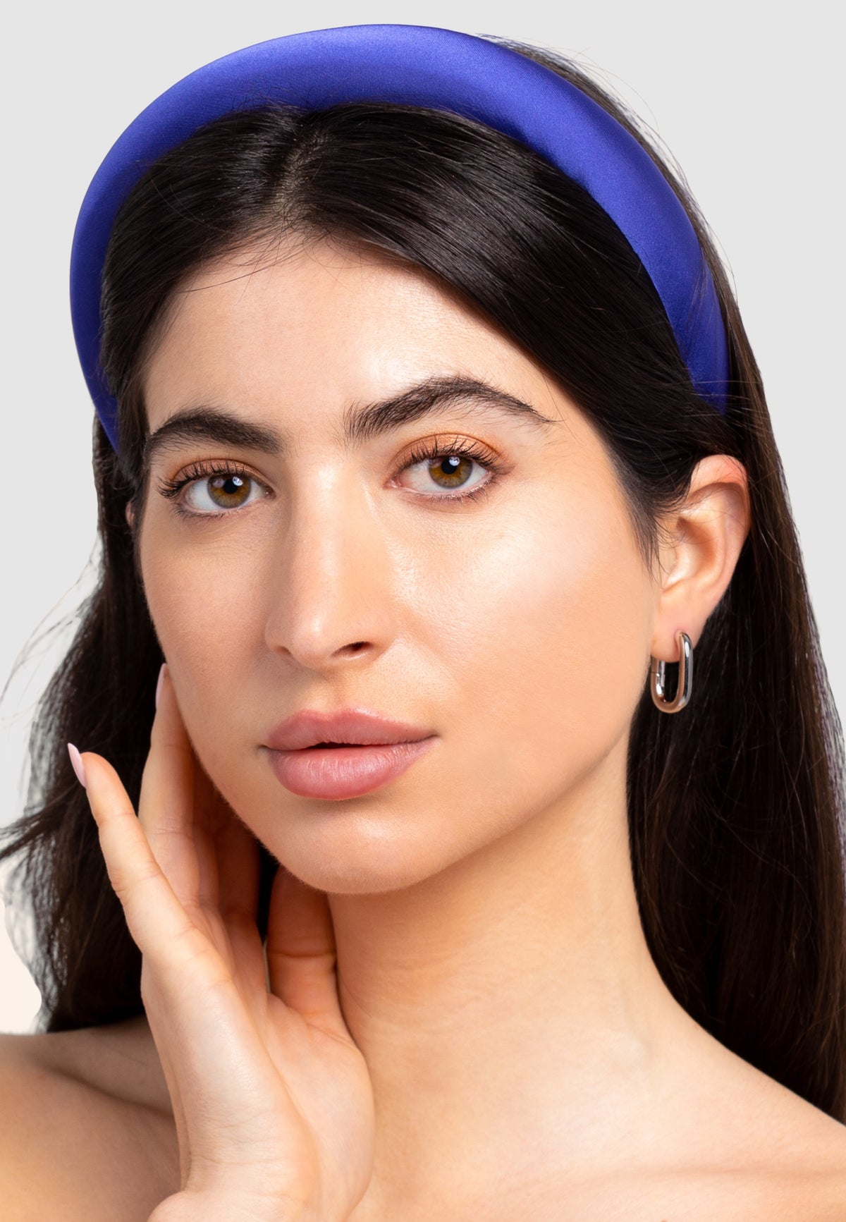 Apéro - Satin-Haarreif in Blau