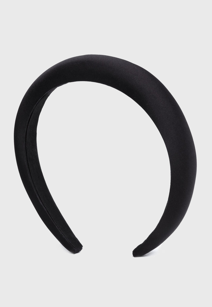 Apéro - Satin-Haarreif in Schwarz