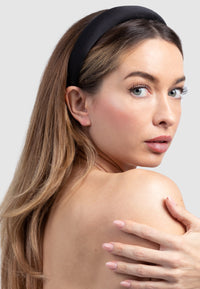 Apéro - Satin-Haarreif in Schwarz