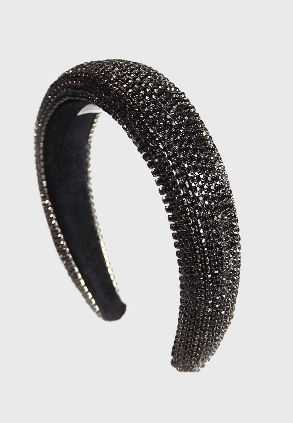 Bagatelle Babe - Statement Kristall Haarreif in Schwarz