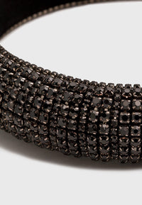 Bagatelle Babe - Statement Kristall Haarreif in Schwarz