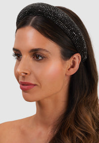 Bagatelle Babe - Statement Kristall Haarreif in Schwarz