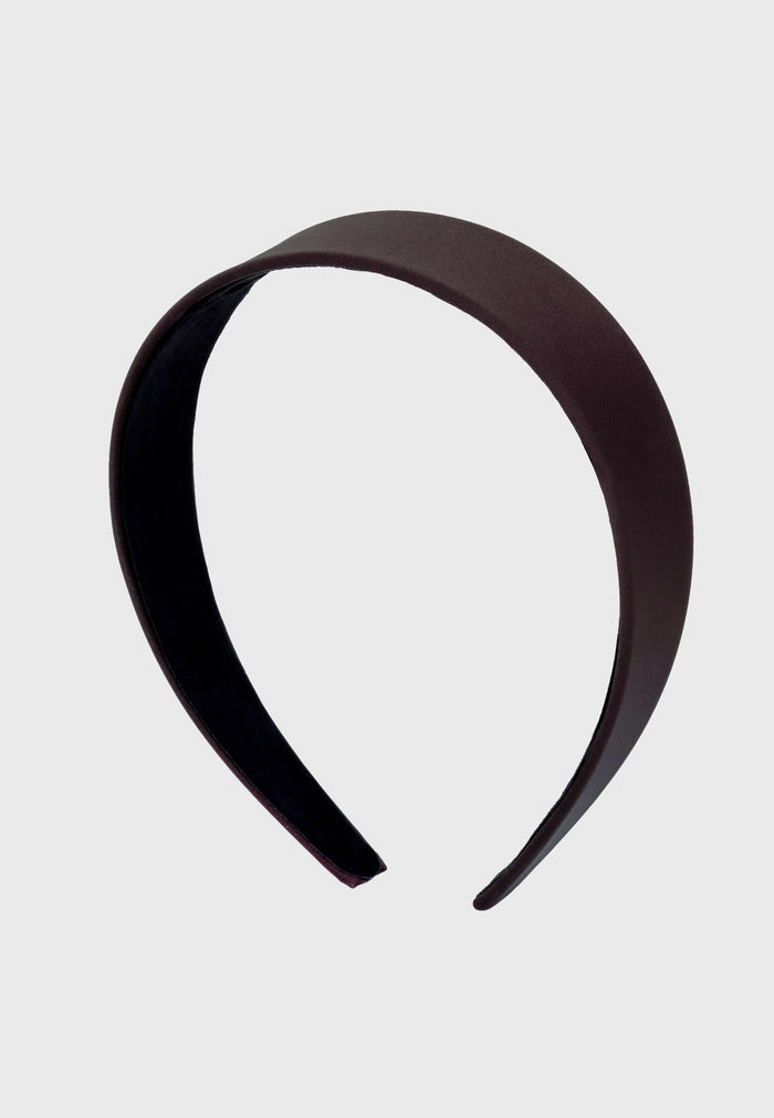 CinCin - Flacher Satin Haarreif in Schwarz