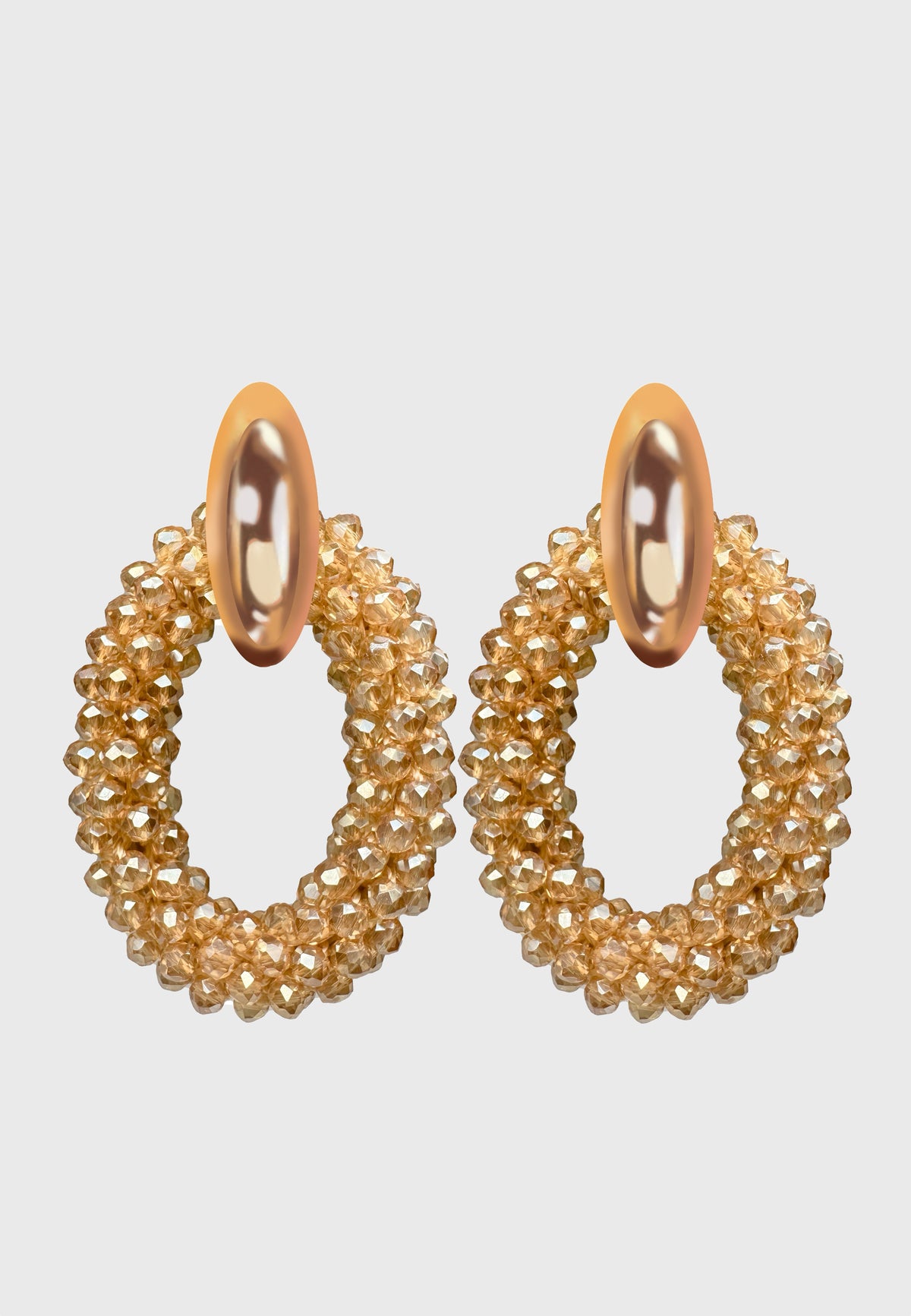 Cocktail @ Ciprian - Vergoldete Creolen aus Kristallen