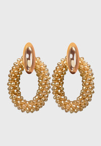 Cocktail @ Ciprian - Vergoldete Creolen aus Kristallen