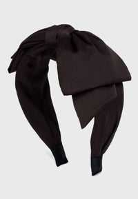 Satin Bow - Satin Haarreif mit Schleife in Schwarz