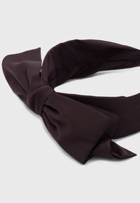 Satin Bow - Satin Haarreif mit Schleife in Schwarz