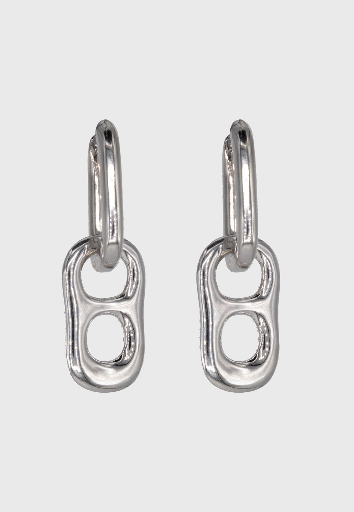 "Dolce far Niente" - Stylish zirconia hoop earrings silver
