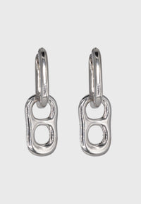 "Dolce far Niente" - Stylish zirconia hoop earrings silver