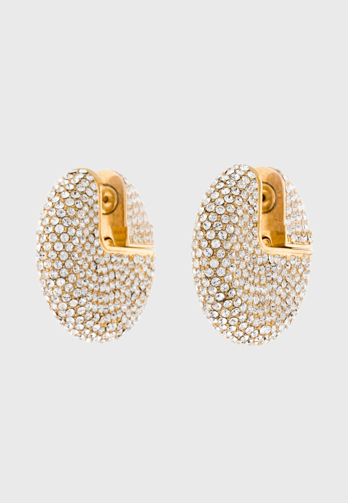 Lunatic -  Moon Hoop Statement Creolen mit funkelden Kristallen