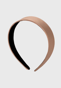 CinCin - Flacher Satin Haarreif in Macchiato