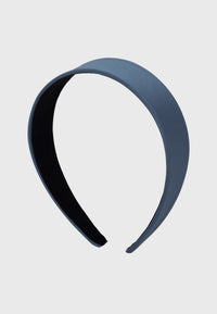 CinCin - Flacher Satin Haarreif in Blue Perennial