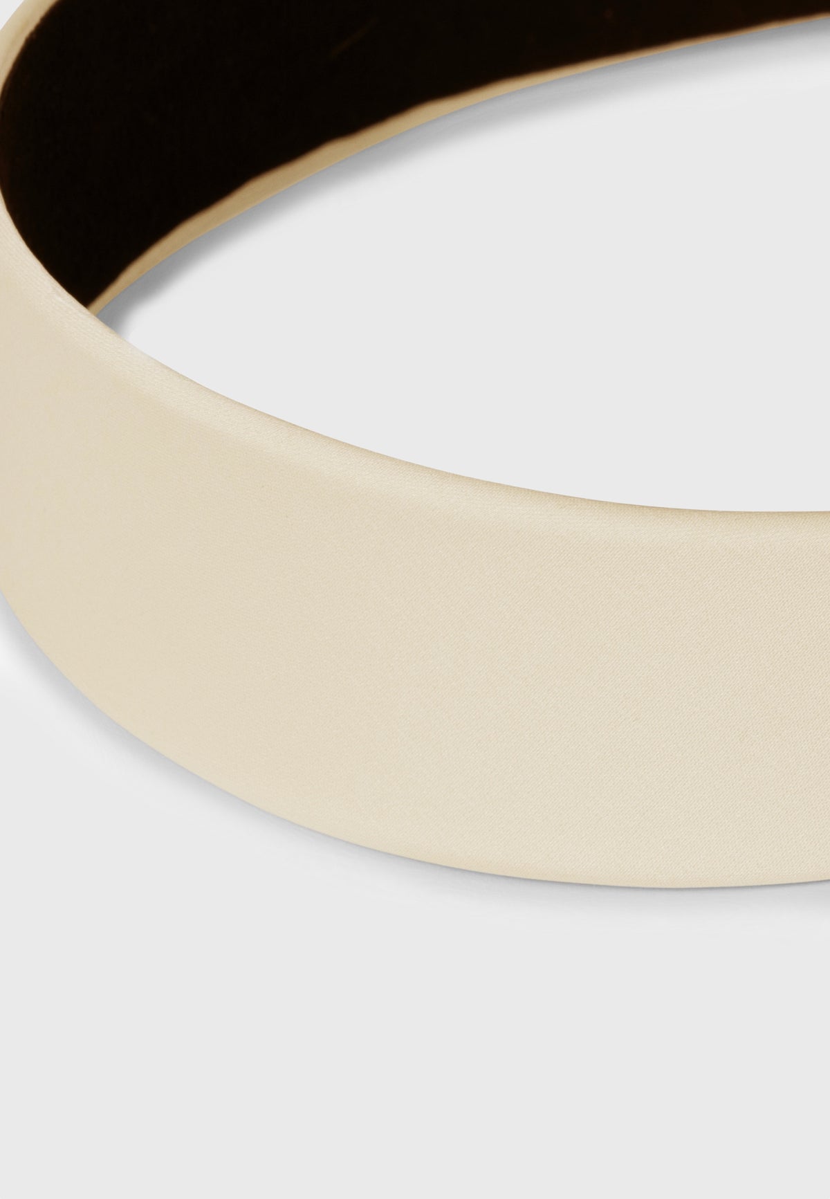 CinCin - Flacher Satin Haarreif in Creme