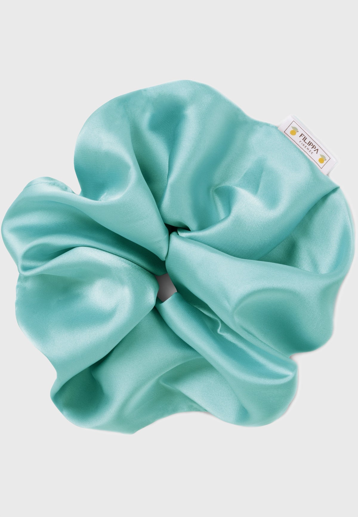 Amaretto - Satin Scrunchie Hellblau