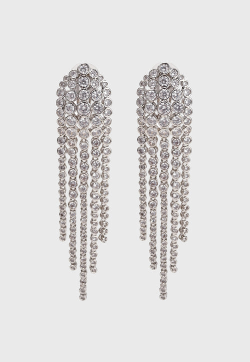Nightout in Rome - Glamouröse Kristall Tassel Ohrclips