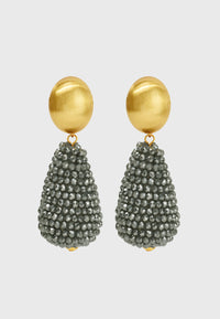 Drama alla Scala - Elegant gold ear clips made of crystals