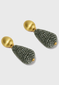 Drama alla Scala - Elegant gold ear clips made of crystals