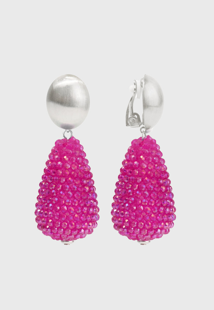 Fioruccio -  Kristall Ohrclips in Pink