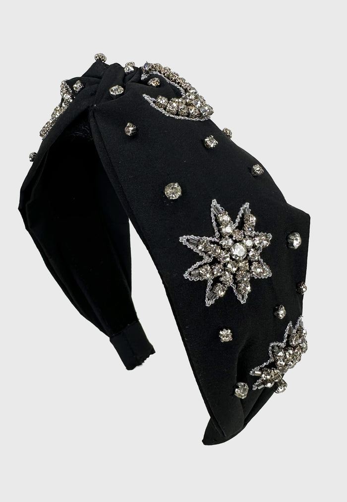 Grande Stella Luna - Sparkling turban headband with star design