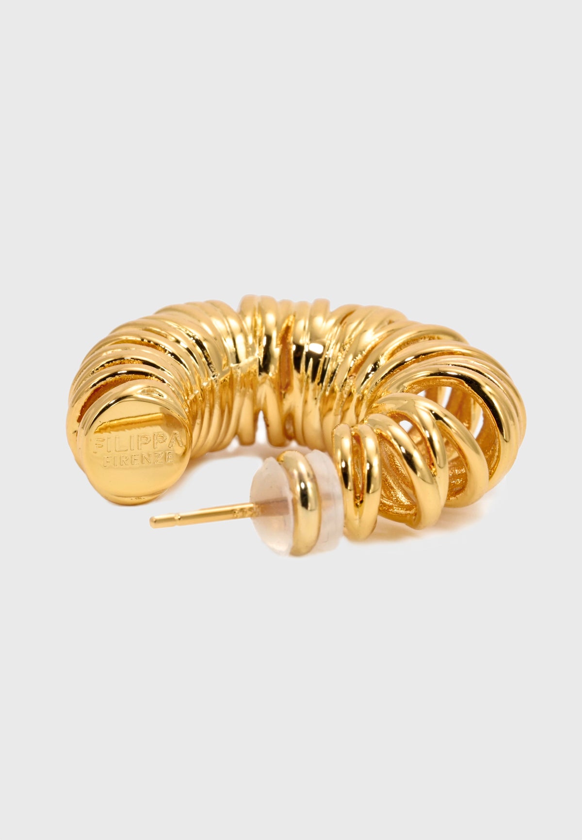 Allora - Moderne Curly Hoop Creolen Gold