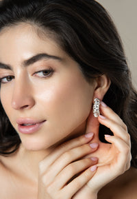 Allora - Modern Curly Hoop Earrings Silver