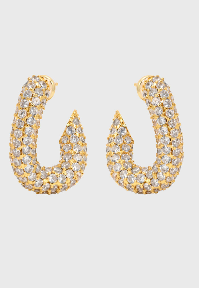 Sparkling GIGI - Edel vergoldete Kristall Creolen mit Twist