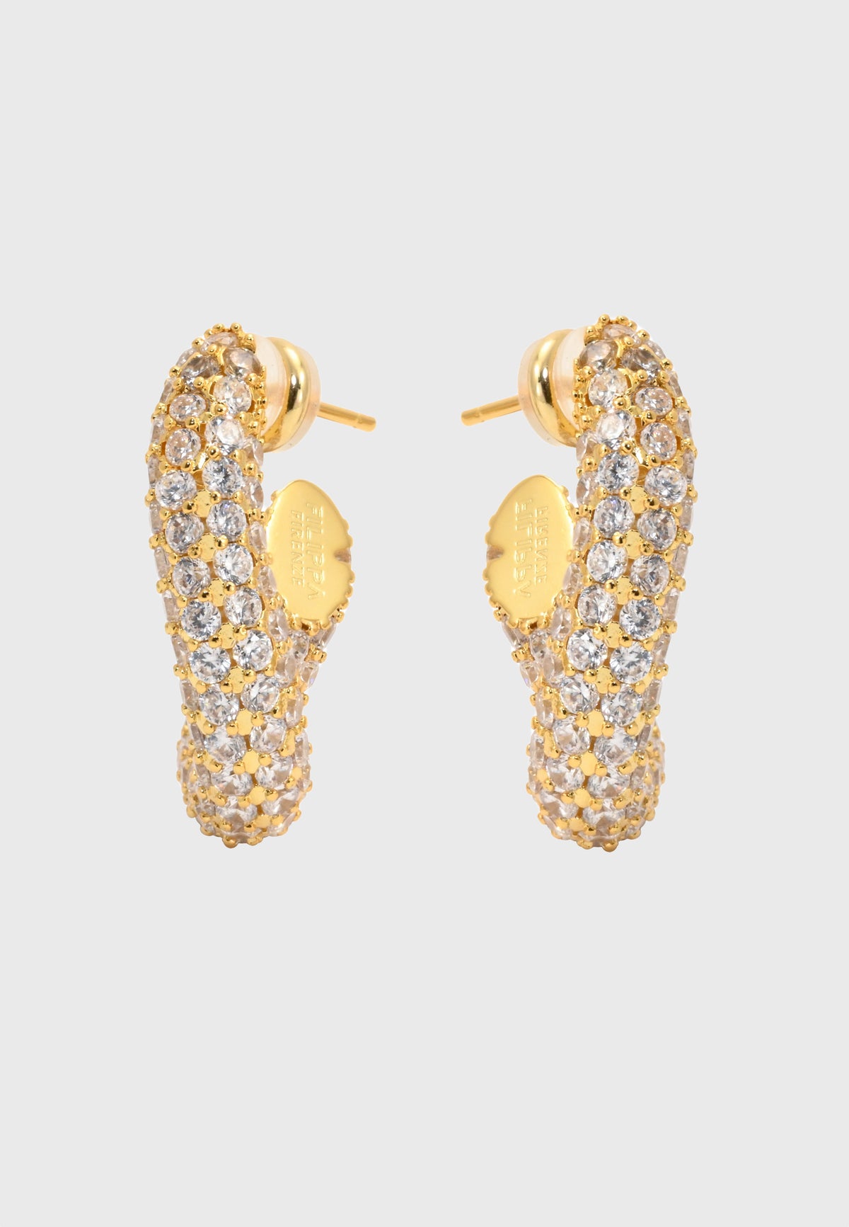 Sparkling GIGI - Edel vergoldete Kristall Creolen mit Twist