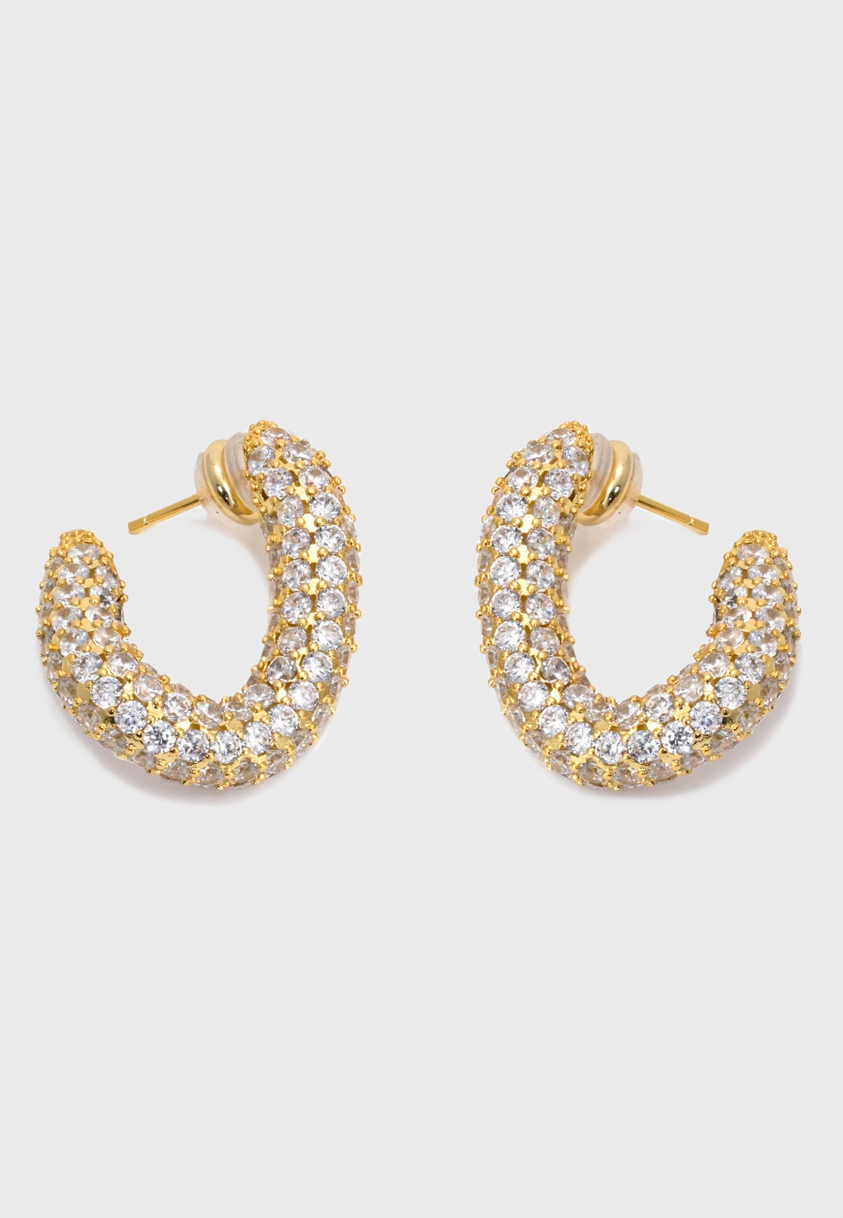 Sparkling GIGI - Edel vergoldete Kristall Creolen mit Twist