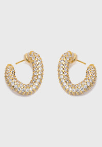 Sparkling GIGI - Edel vergoldete Kristall Creolen mit Twist