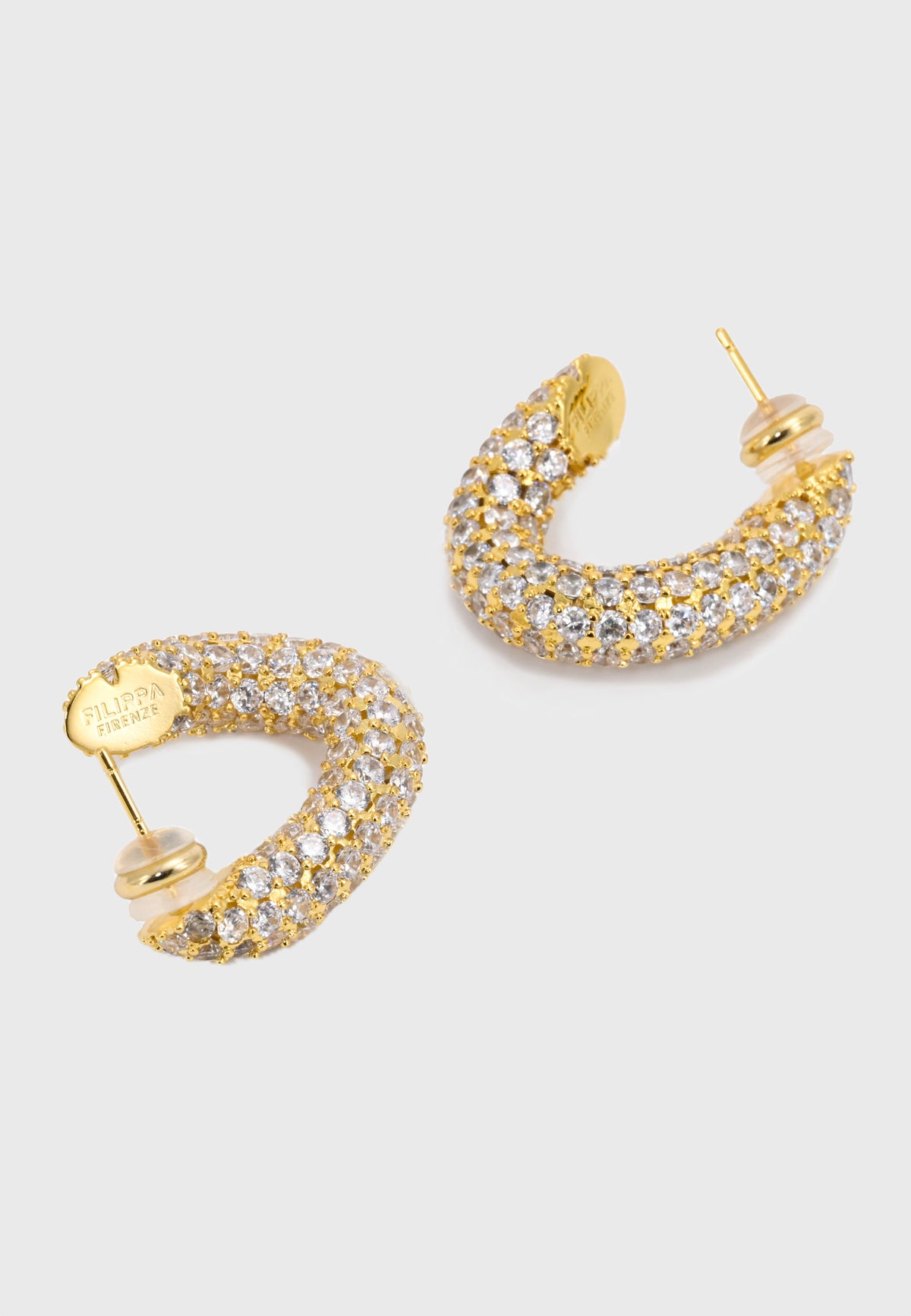 Sparkling GIGI - Edel vergoldete Kristall Creolen mit Twist