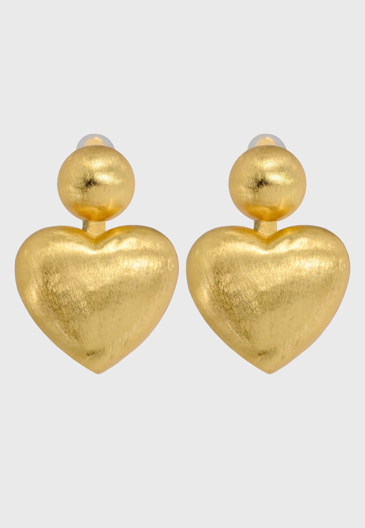 Rubacuori - Vergoldete Statement Herz Ohrclips
