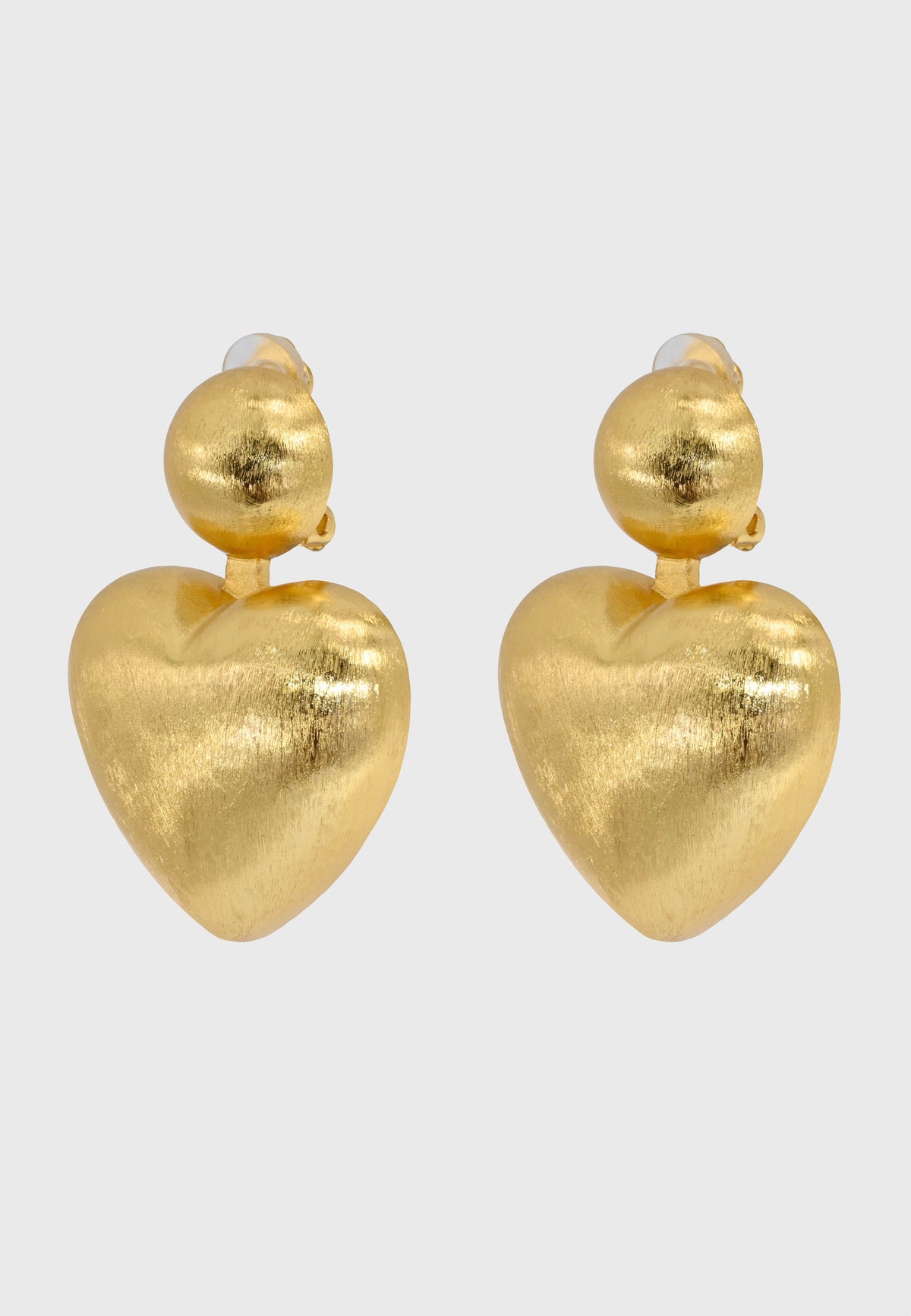 Rubacuori - Vergoldete Statement Herz Ohrclips