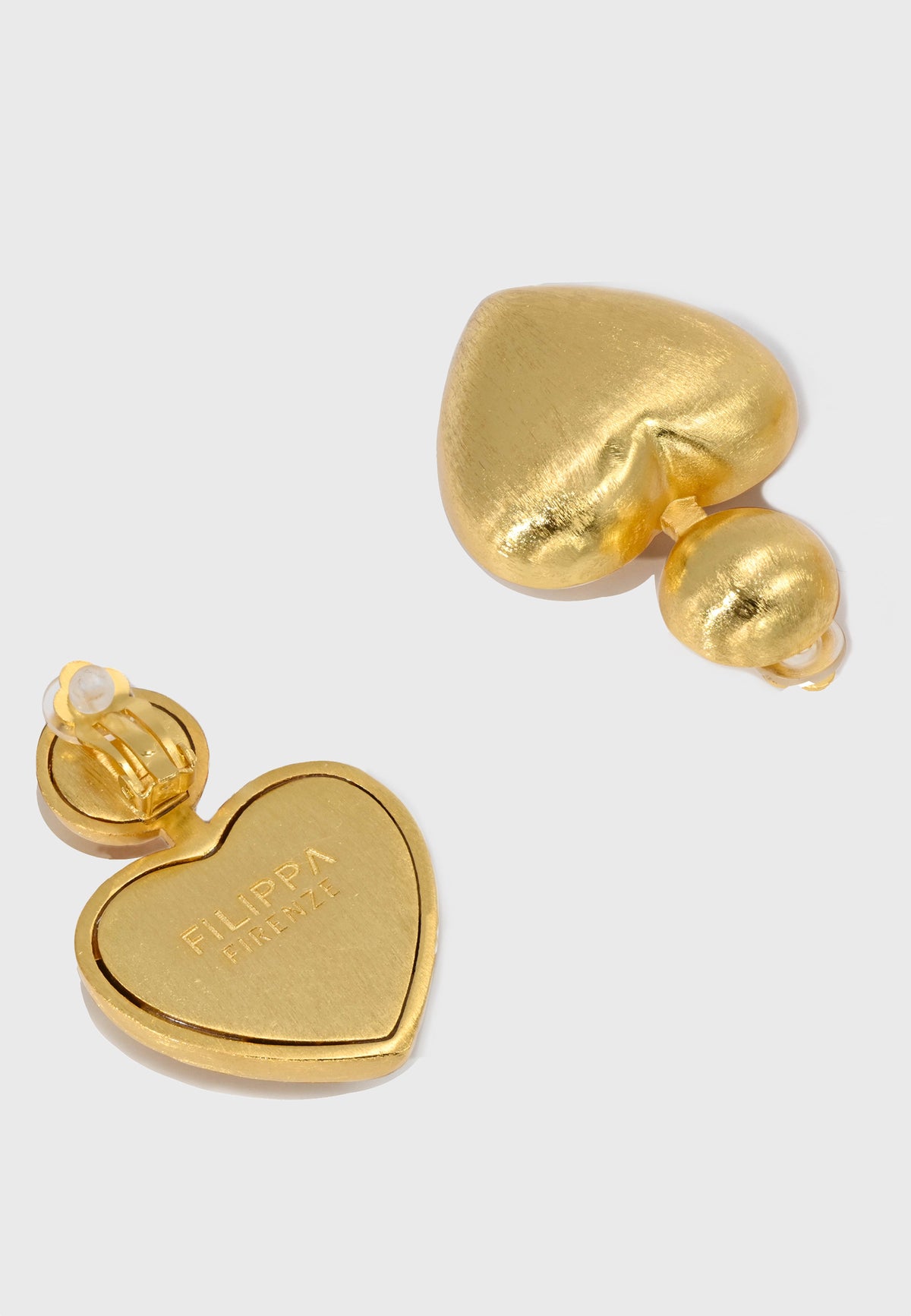 Rubacuori - Vergoldete Statement Herz Ohrclips