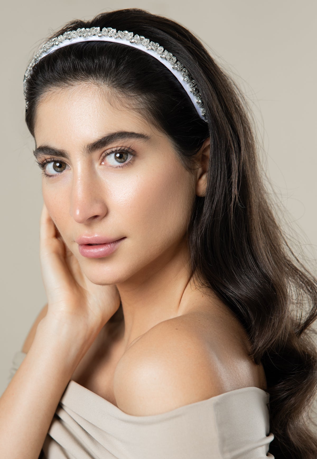 Fiocco - Schmaler Kristall Haarreif