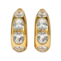 COMING SOON "Venice Ice" - Funkelnde Statement-Ohrclips mit Kristallen