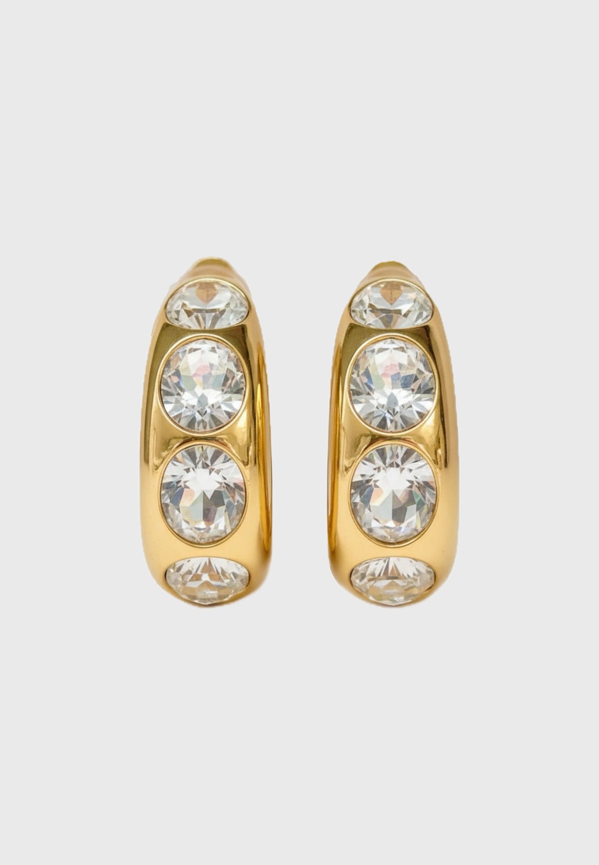 “Amore per sempre” - Sparkling statement ear clips with crystals