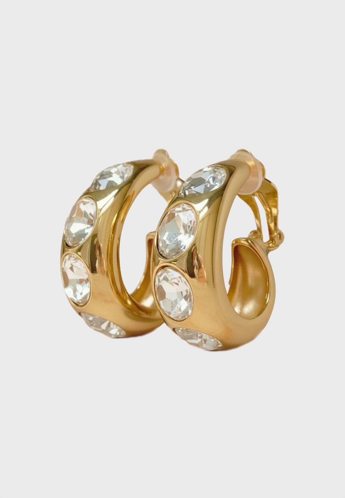 “Amore per sempre” - Sparkling statement ear clips with crystals