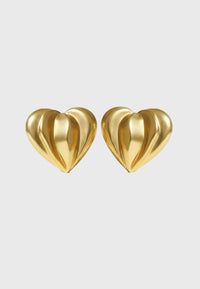 "Milano Edge" – Goldene Herz-Ohrclips