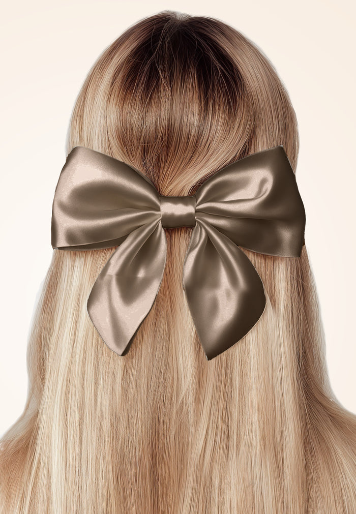 Silk Bow - Haarschleife aus Seide Caramel