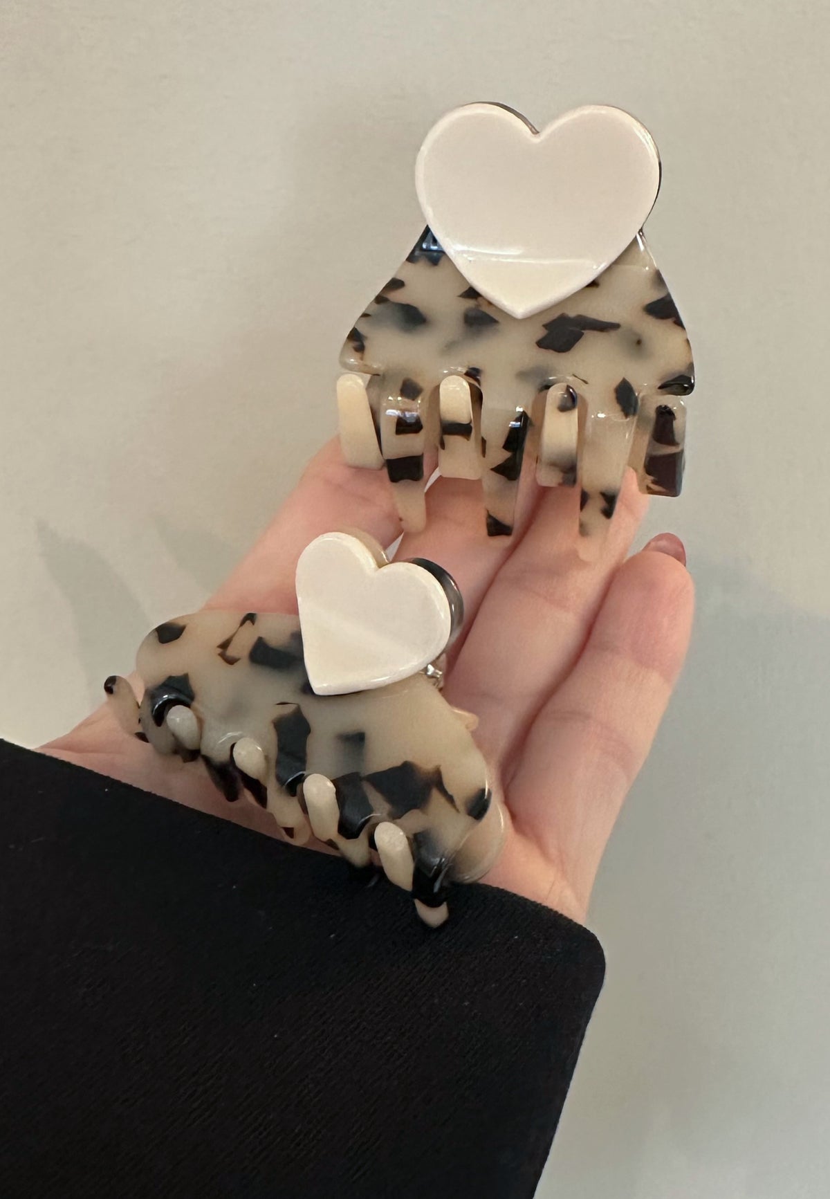 Dolcino - Große Herz Haarklammer Nude