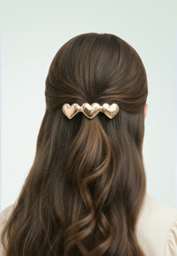 Amore - Haarspange mit Gold Herzen
