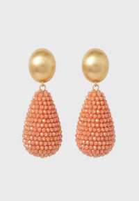 Sirena - Elegante Kristall Ohrclips Coral
