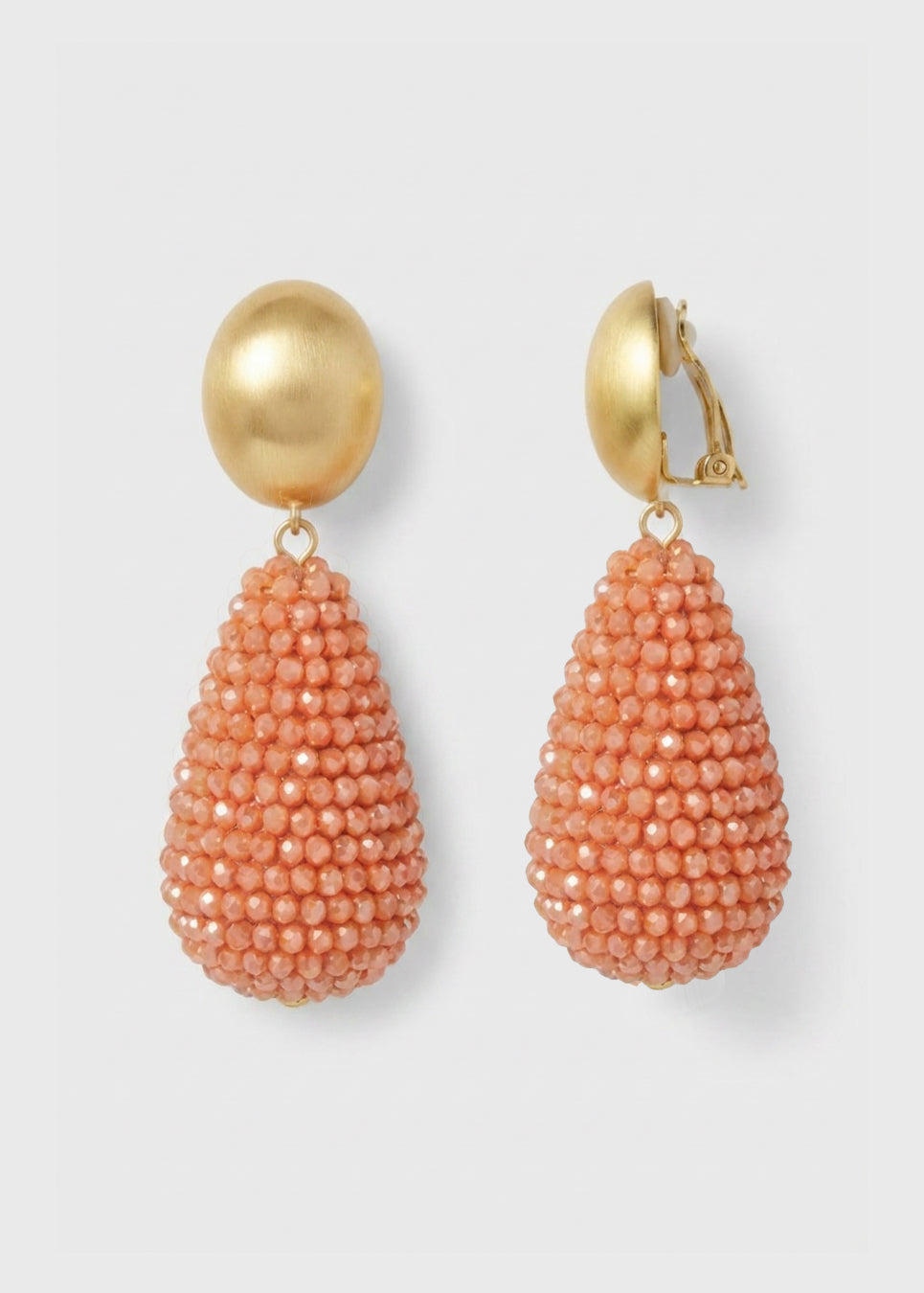 Sirena - Elegante Kristall Ohrclips Coral